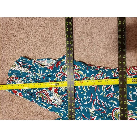 Trashy Diva 1940s Rockabilly Dress in Ruffled Feathers Print RARE Sz 16 - Picture 8 of 9